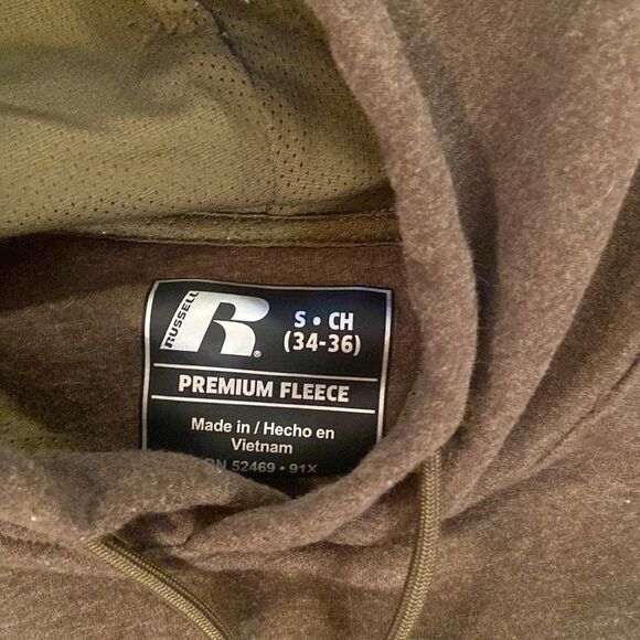 Russell premium fleece size small brown with black - Picture 4 of 8